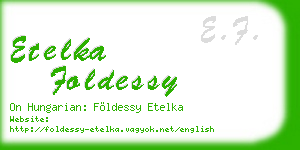etelka foldessy business card